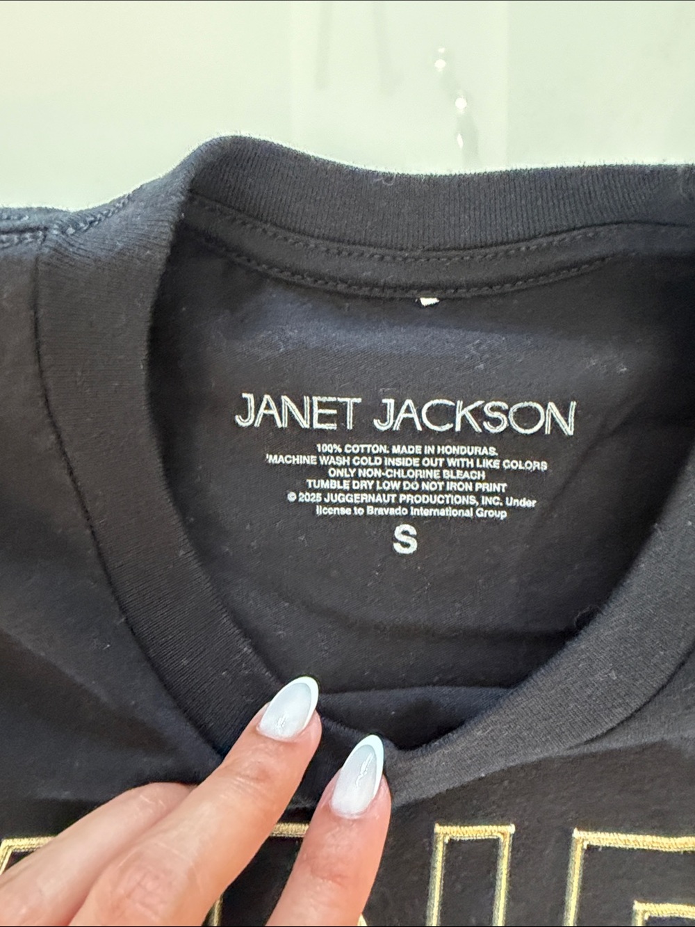 JACKSON Black Graphic 'JANET Las Vegas' Short Sleeve Tee - Picture 3 of 5
